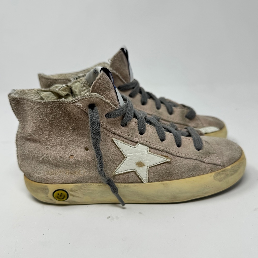Golden Goose Kids Shoes in Gray and White